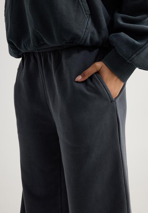 Factorie - Classic Wide Leg Trackpant - Washed Navy
