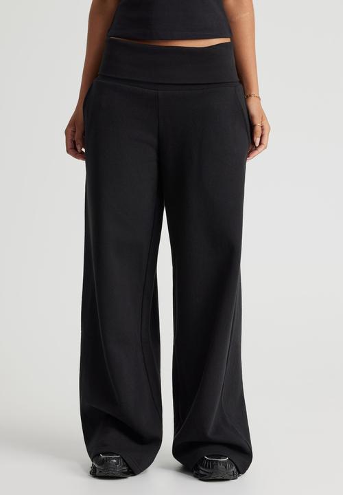 Factorie - Wide Waistband Trackpant - Black