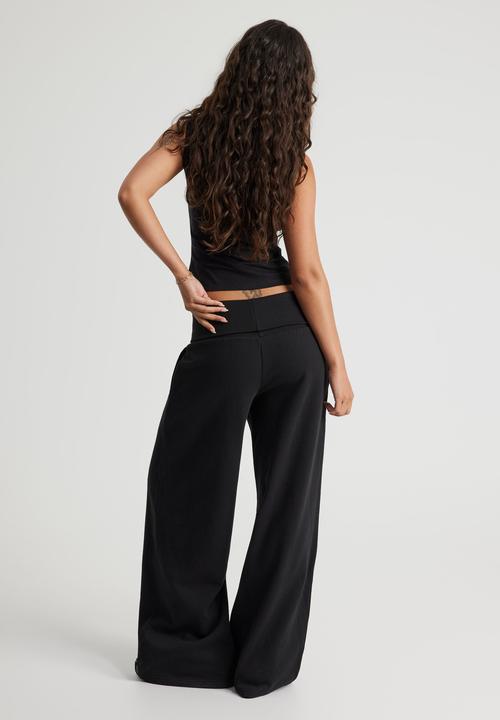 Factorie - Wide Waistband Trackpant - Black