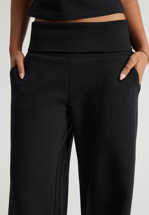 Factorie - Wide Waistband Trackpant - Black
