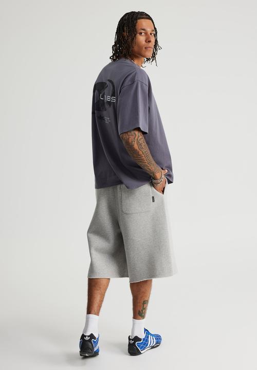 Factorie - Authentics Baggy Track Short - Grey Marle