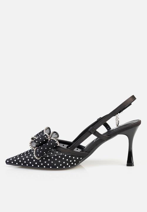 SISSY BOY - Ivy slingback bow heel - black