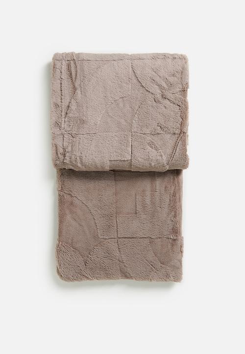 Lustra Jacq & Velvet Blanket 160cm x 130cm Coffee