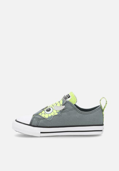 Converse - Chuck Taylor All Star One Strap Dinos Easy-On - Mineral Brew/Neon Mantis/White