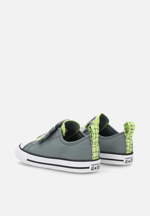 Converse - Chuck Taylor All Star One Strap Dinos Easy-On - Mineral Brew/Neon Mantis/White