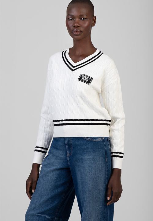 SISSY BOY - All In Knit Sweater - Cream/Black