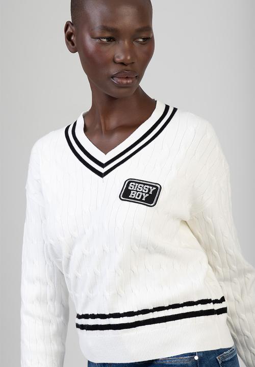 SISSY BOY - All In Knit Sweater - Cream/Black