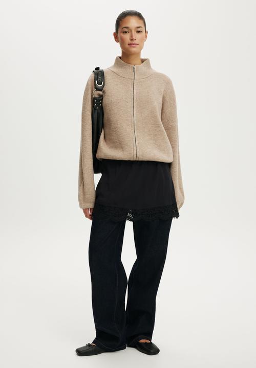 Cotton On - Luxe bomber - chai dust marle