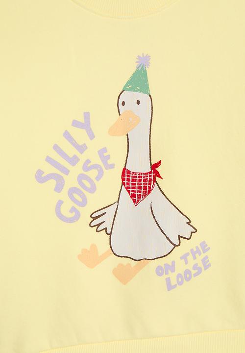 Cotton On - Bundle Riley Sweater & Trackpant - Baby Yellow/Silly Goose