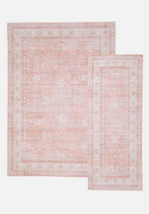 Sixth Floor - Brisbane Ysella Floral Rug Dusty Pink