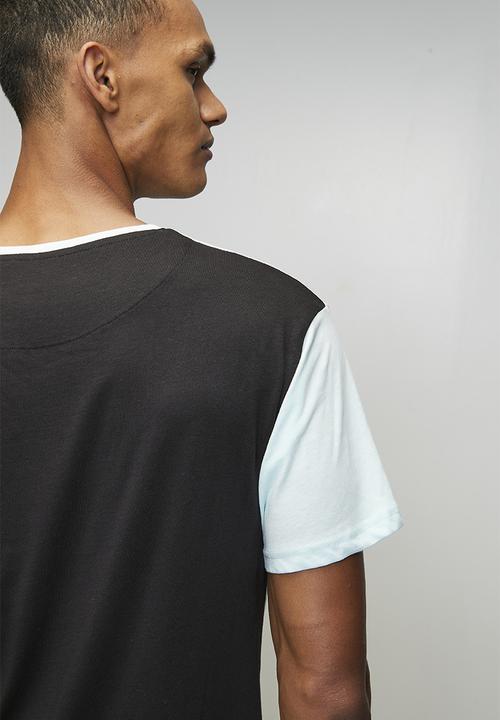 Brave Soul - Crew Neck Short Sleeve T-Shirt  - Pale Mint/Optic White/Jet Black
