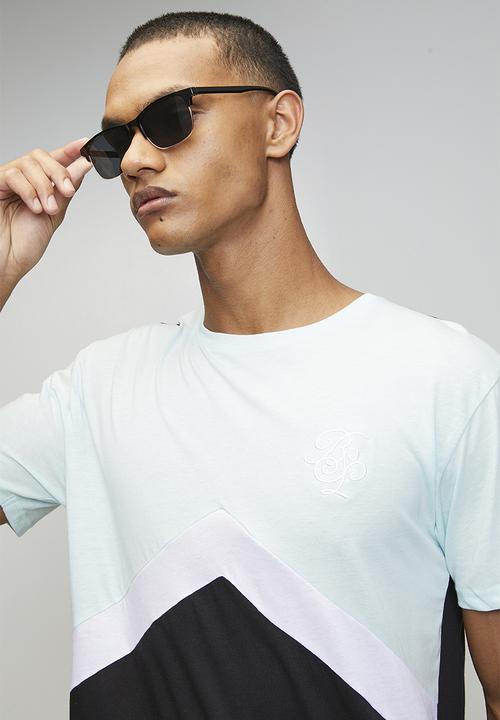 Brave Soul - Crew Neck Short Sleeve T-Shirt  - Pale Mint/Optic White/Jet Black