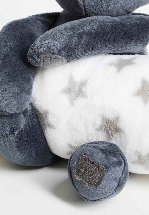 H&S - Black Bunny Blanket combo - white & navy