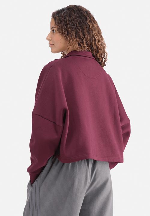 adidas Originals - Ess Half Zip Fl W S26 - Maroon