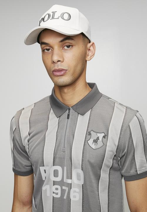 POLO - Mabaso Sport Ss Striped Golfer - Grey