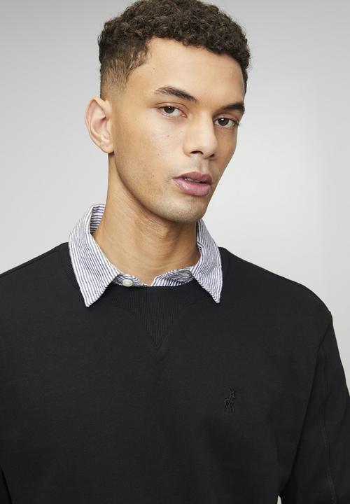 POLO - Aakil Essential Fleece Sweater - Black