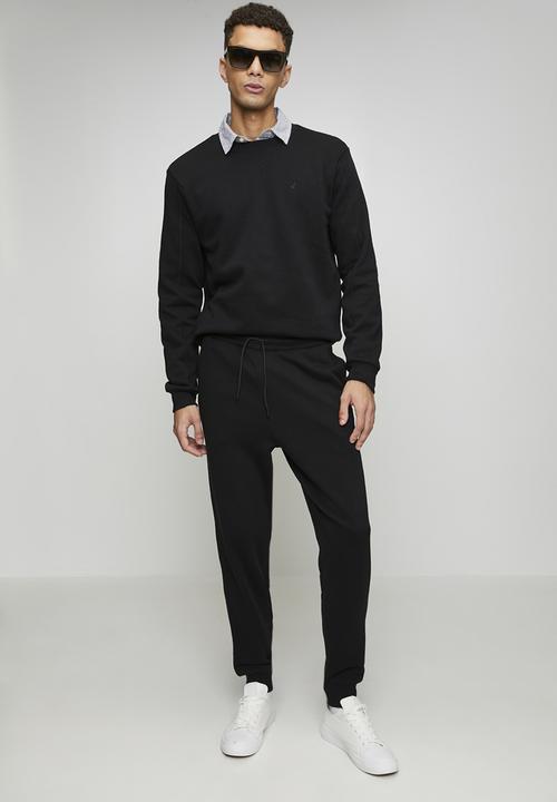 POLO - Aakil Essential Fleece Sweater - Black