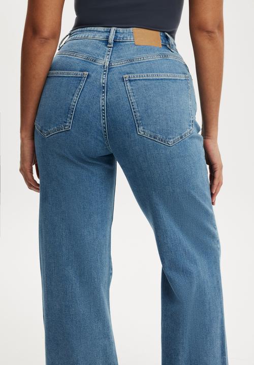 Cotton On - Curvy stretch wide jean - pisces blue
