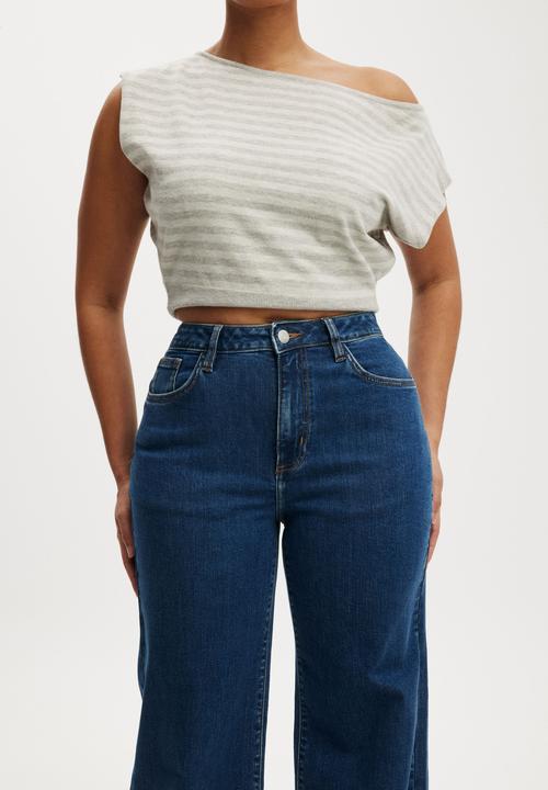 Cotton On - Curvy stretch wide jean - gemini blue pocket