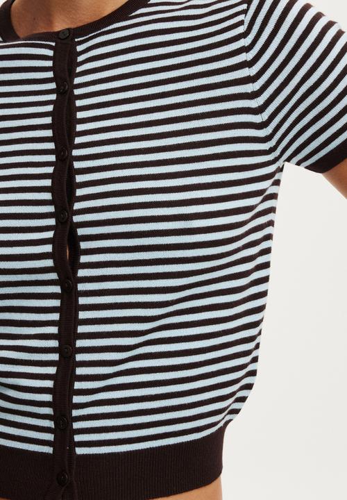 Cotton On - Cap sleeve crew cardi - marine/oak