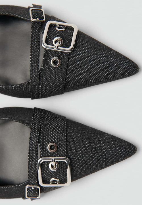 MANGO - Mecha slingback heel - navy