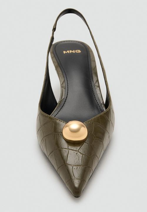 MANGO - Ball slingback heel - khaki