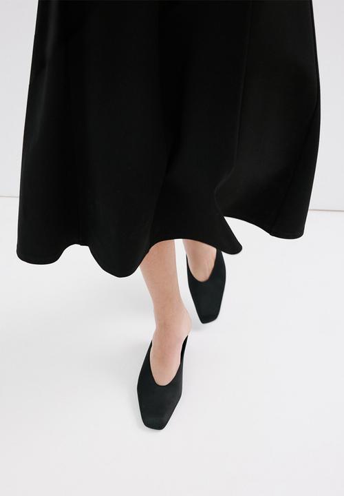 MANGO - Wedge mule - black