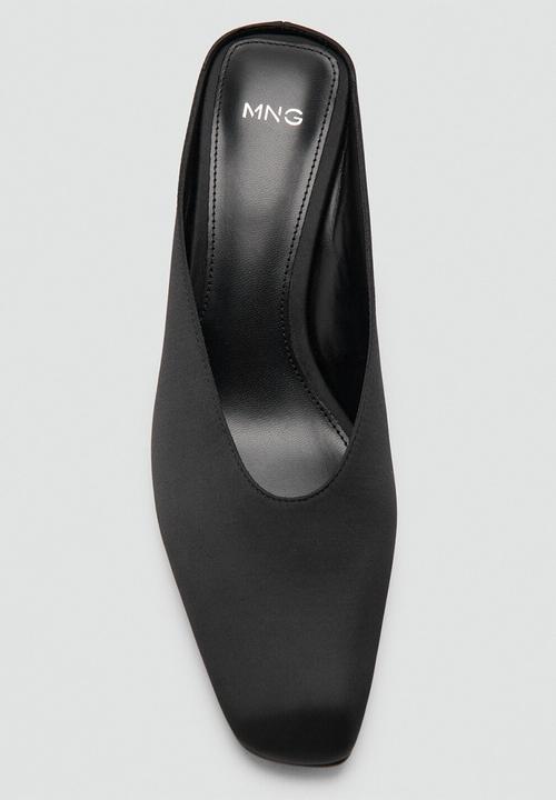 MANGO - Wedge mule - black