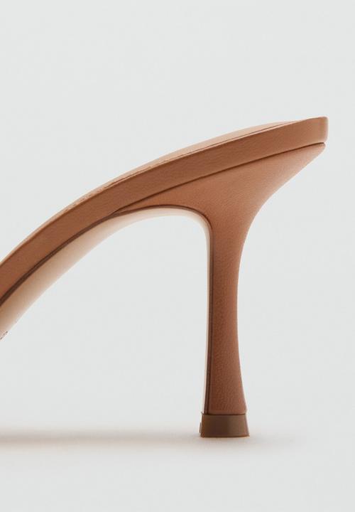 MANGO - Pepyto mule heel - medium brown