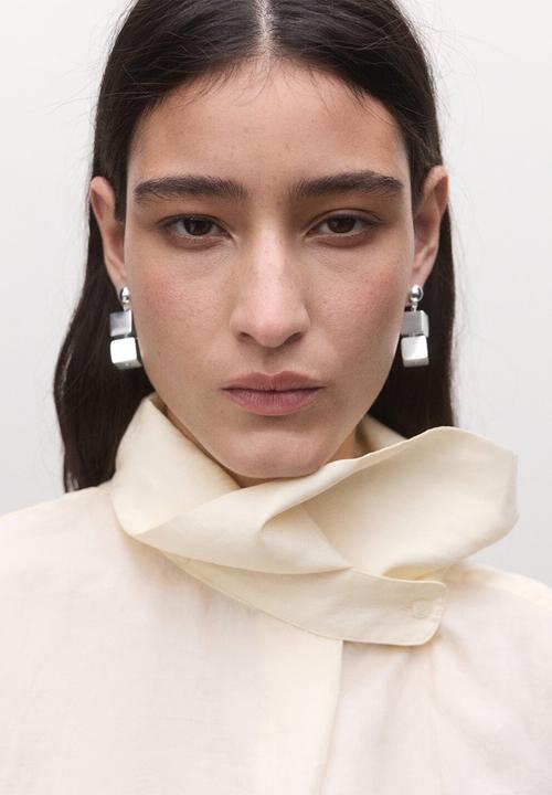 MANGO - Dice earrings - silver