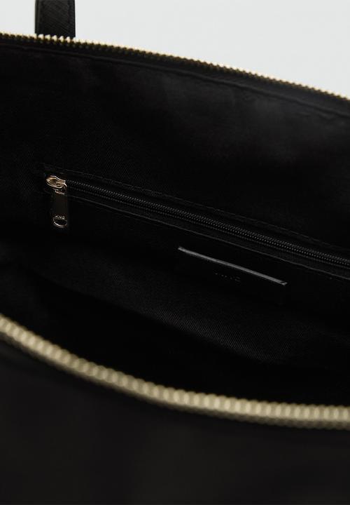 MANGO - Julio tote bag - black