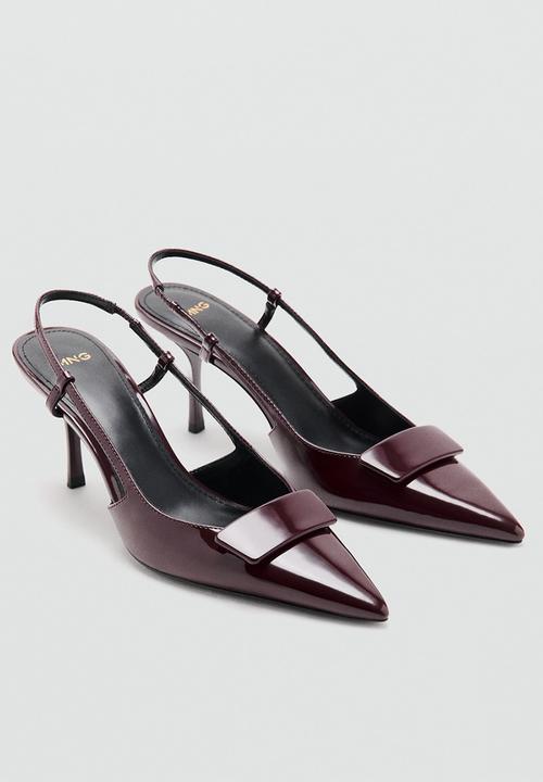 MANGO - Day stiletto slingback heel - dark red