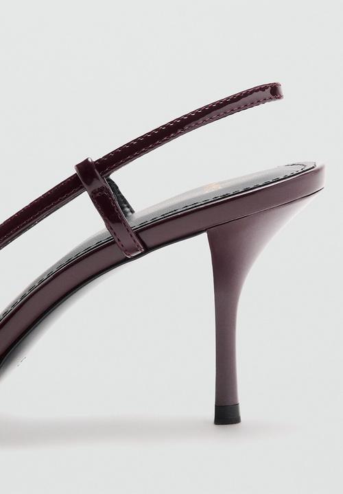 MANGO - Day stiletto slingback heel - dark red
