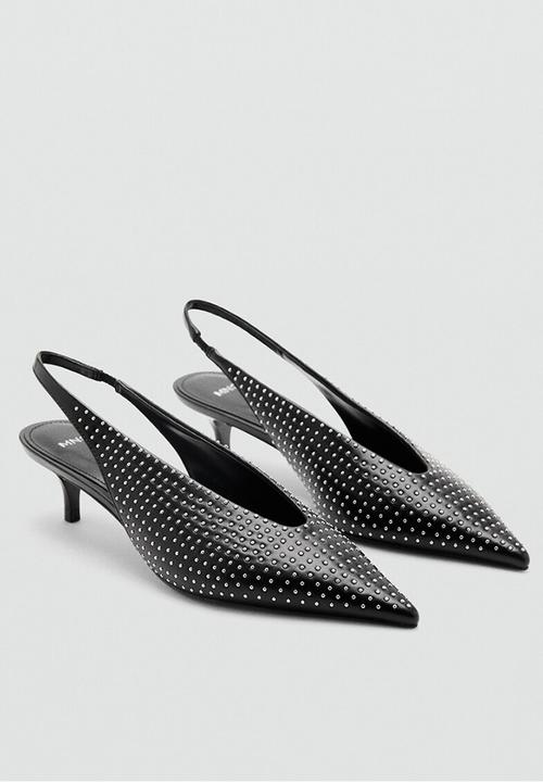 MANGO - Vis slingback heel - black