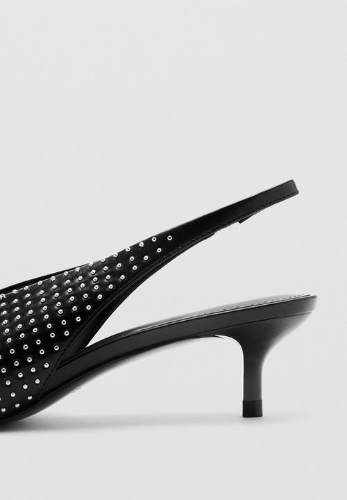 MANGO - Vis slingback heel - black