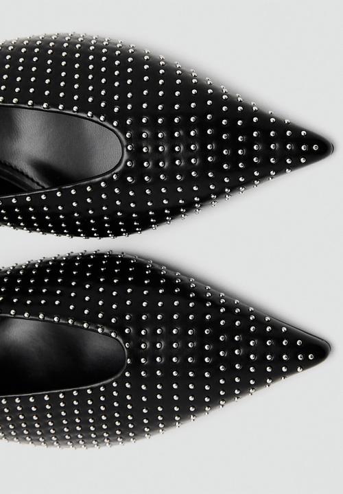 MANGO - Vis slingback heel - black