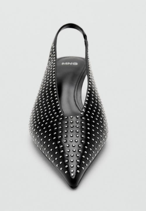 MANGO - Vis slingback heel - black