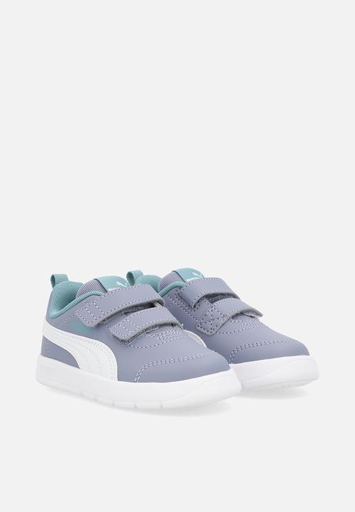 PUMA - Courtflex V3 V Inf - Grey Sky-Puma White-Baltic Sea Blue