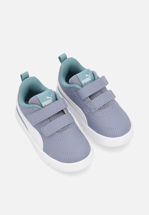 PUMA - Courtflex V3 V Inf - Grey Sky-Puma White-Baltic Sea Blue