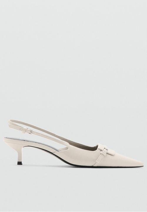MANGO - Pocket stiletto slingback heel - light beige