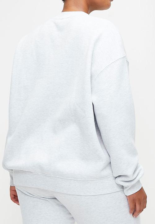Cotton On - Plus Plush Crew Sweatshirt - Cloudy Grey Marle