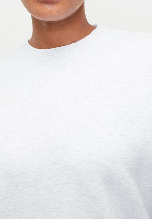 Cotton On - Plus Plush Crew Sweatshirt - Cloudy Grey Marle