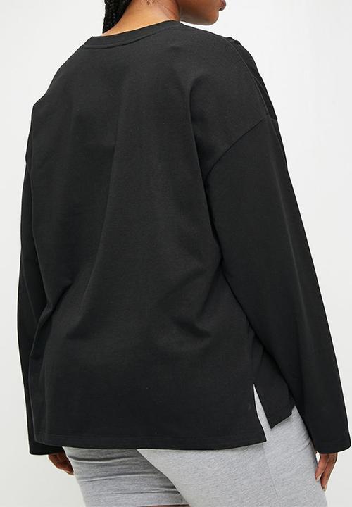 Cotton On - Plus Long Sleeve Crew - Black