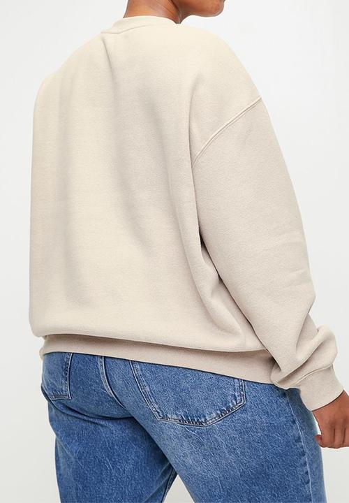 Cotton On - Plus Plush Crew Sweatshirt - Sesame Marle