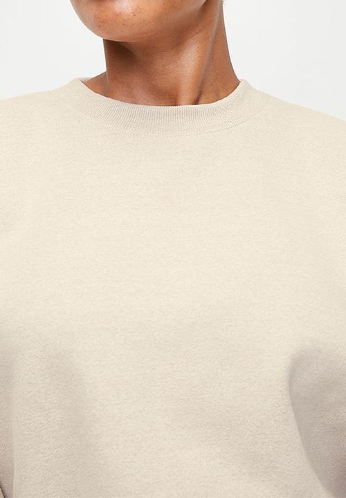 Cotton On - Plus Plush Crew Sweatshirt - Sesame Marle