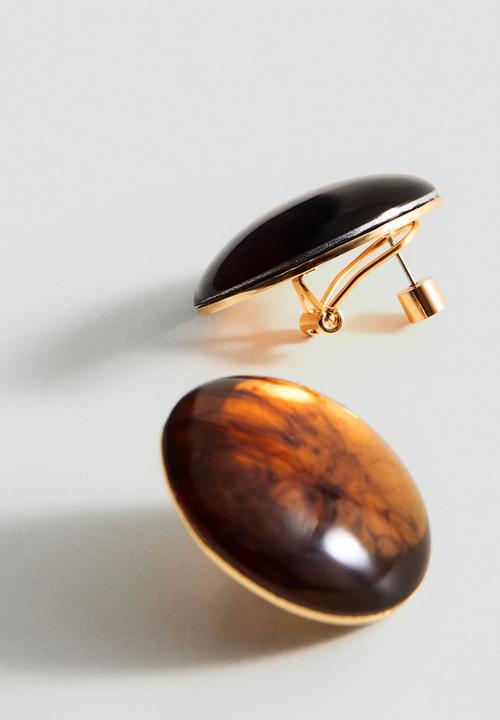 MANGO - Encarna earrings - brown