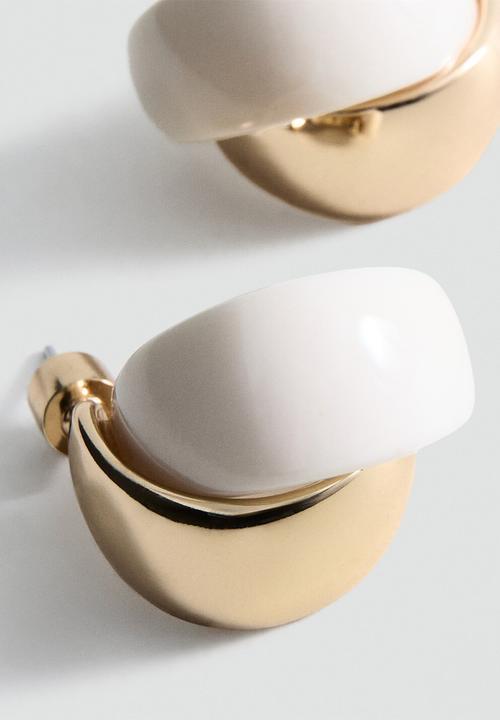 MANGO - Faith earrings - light beige