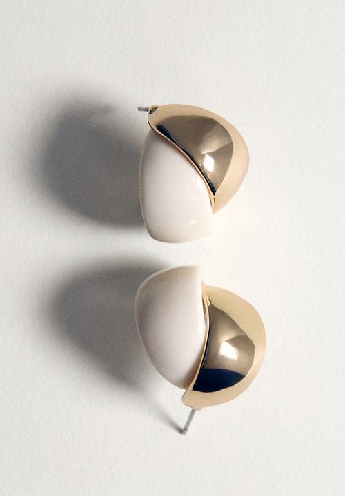 MANGO - Faith earrings - light beige