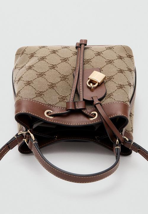 MANGO - Denizt bucket bag - medium brown