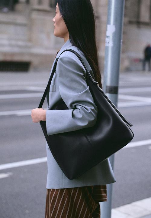 MANGO - Cortado tote bag - black